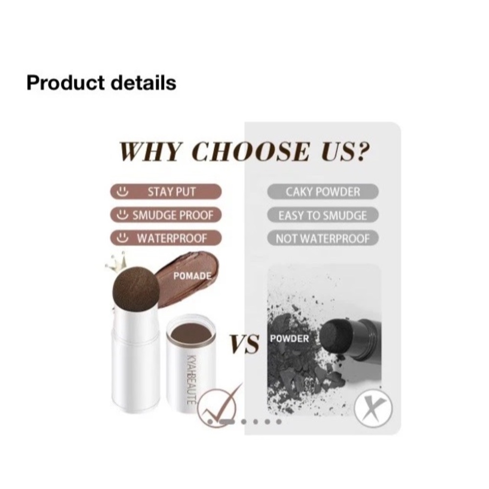 Eyebrow Stamp and Stencil Kit for Perfect Shaped Brows Waterproof Grey Black - Picture 9 of 10